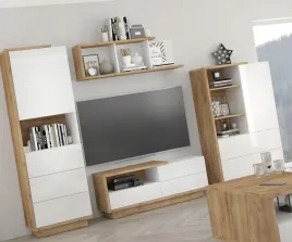 meble-brita-1-pokojowe-regal-szafka-rtv-polka-dab-craft-zloty-bialy-polysk