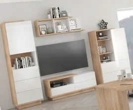 meble-brita-1-pokojowe-regal-szafka-rtv-polka-dab-sonoma-bialy-polysk