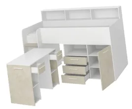 lozko-pietrowe-dzieciece-mlodziezowe-antresola-biurko-eno-l-bialy-gr-migdal