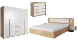 meble-elox-4-sypialnia-komoda-szafa-lozko-160-stolik-dab-craft-zloty-bialy