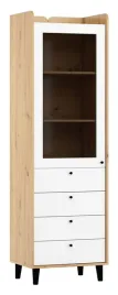 meble-celo-27-witryna-4s-dab-artisan-bialy-polysk