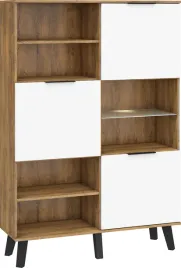 meble-vens-09-regal-3d-dab-burgundzki-bialy-polysk