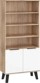 meble-vens-08-regal-2d-sonoma-jasna-bialy-polysk