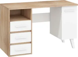 meble-norsid-01-biurko-1d3s-sonoma-jasna-bialy