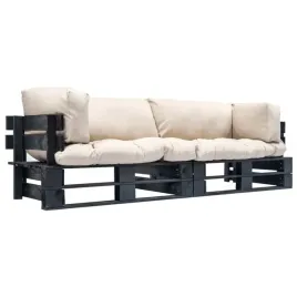 ogrodowy-zestaw-wypoczynkowy-z-palet-czarne-drewno-sosnowe-220x66x65-cm
