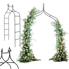 pergola-ogrodowa-luaro-metalowa-luk-z-grotami-na-roze-kwiaty-pnacza-265-cm