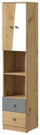meble-nero-05-waski-regal-na-ksiazki-do-salonu-z-szufladami-polkami-szary-m