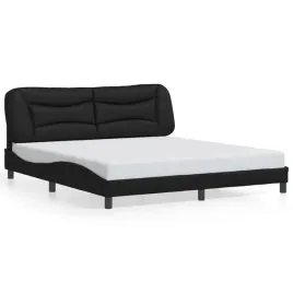 rama-lozka-z-wezglowiem-czarna-218-x-185-x-745-cm-pasujacy-materac