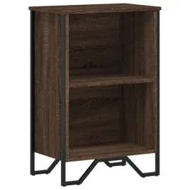 regal-z-2-polkami-brazowy-dab-material-drewnopochodny-i-metal-50x31