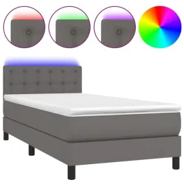 lozko-kontynentalne-z-materacem-led-szare-203-x-80-x-78-88-cm