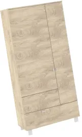 meble-gaves-14-szafa-z-drazkiem-polkami-do-przedpokoju-dab-endgrain-bialy