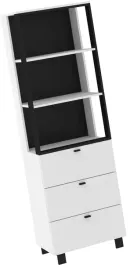 meble-gaves-11-wysoki-regal-z-polkami-szufladami-loft-bialy-czarny