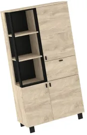 meble-gaves-09-szafka-regal-z-polkami-loft-do-salonu-dab-endgrain-czarny