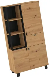 meble-gaves-09-szafka-regal-z-polkami-loft-do-salonu-dab-artisan-czarny