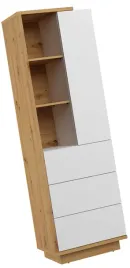 meble-brita-19-wysoki-regal-z-polkami-szuflada-drzwiami-dab-artisan-bialy-p