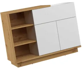 meble-brita-06-szafka-komoda-z-polkami-drzwiami-dab-artisan-bialy-polysk