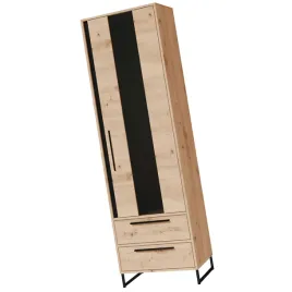 meble-darco-04-wysoka-witryna-do-salonu-z-szufladami-dab-artisan-czarny