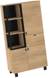 meble-gaves-09-szafka-regal-na-ksiazki-loft-do-salonu-dab-cremona-czarny