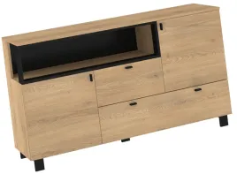meble-gaves-03-duza-komoda-z-szufladami-drzwiami-do-salonu-dab-cremo-czarny