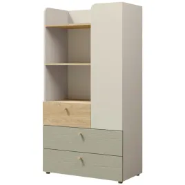 meble-yuki-06-regal-na-ksiazki-zabawki-z-polkami-szufladami-dab-eukaliptus