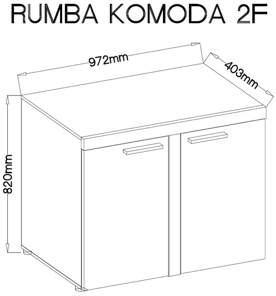 rumba-komoda-2f-dab-sonoma-stan-nowy
