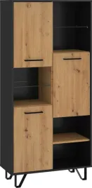 meble-bip-11-regal-3d-czarny-dab-artisan