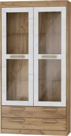 meble-emax-44-witryna-2s-craft-zloty-craft-bialy