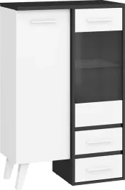meble-norsid-11-regal-1d2sw-czarny-bialy