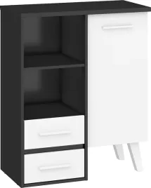 meble-norsid-10-regal-1d2s-czarny-bialy