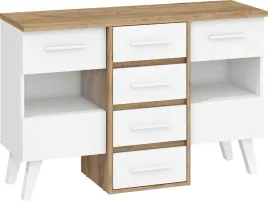 meble-norsid-05-komoda-4sw-dab-craft-zloty-bialy
