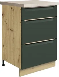 meble-kuchenne-glamour-szafka-dolna-z-szufladami-50-9d-green-matt-zielona