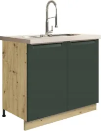 meble-kuchenne-glamour-szafka-dolna-pod-zlew-90-13d-green-matt-zielona