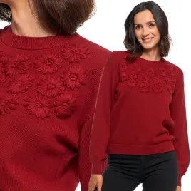 sweter-damski-bawelniany-oversize-haft-kwiatowy-klasyczny-moraj-m