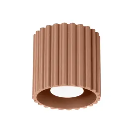 plafon-aura-1-tuba-sufitowa-krotka-karbowana-mocca-gu10-sollux-sl-1804