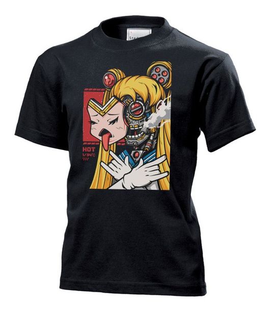 Koszulka dziecięca Android Sailor Moon XL Czarny