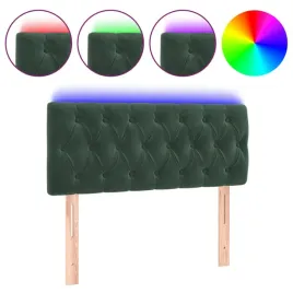 zaglowek-led-z-aksamitu-regulowany-ciemnozielony-100x7x78-88-cm