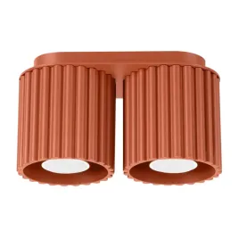 plafon-sufitowy-lampa-podwojna-aura-2-ochra-czerwona-gu10-sollux-sl-1800