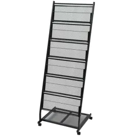 stojak-na-gazety-i-ksiazki-z-obrotowymi-kolkami-475x43x133-cm-czarny