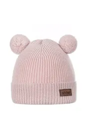 ander-czapka-dziecieca-z-pomponami-100percent-welna-merino-teddy-pink-0