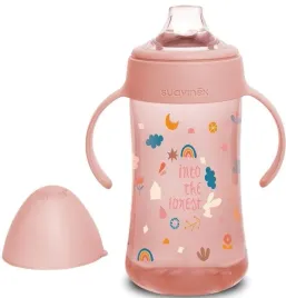 suavinex-drugi-kubek-butelka-270-ml-silikonowy-ustnik-4m-rozowy-forest