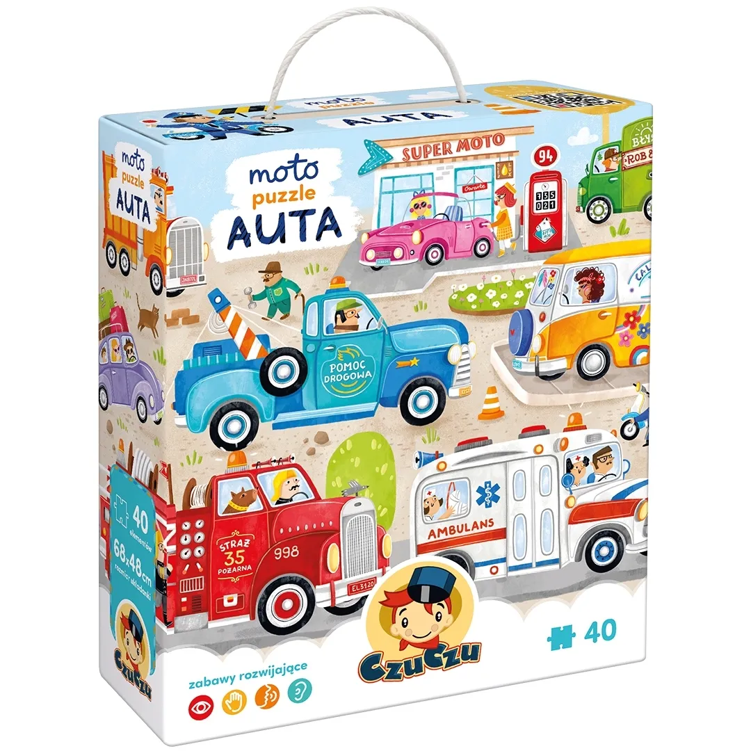 czuczu-moto-puzzle-auta-3-40-elementow-stan-nowy
