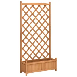 drewniana-donica-ogrodowa-z-trejazem-brazowa-90-x-35-x-180-cm
