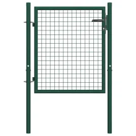 brama-ogrodzeniowa-z-malowanej-stali-zielona-100x75-cm-slupki-125-cm