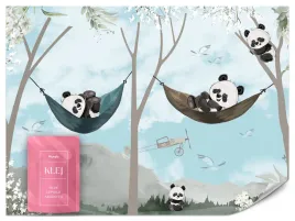 fototapeta-dla-dzieci-pandy-las-kwiaty-gory-krajobraz-styl-boho-200x140