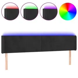 zaglowek-lozka-z-led-regulowana-wysokosc-aksamit-czarny-183x16x7