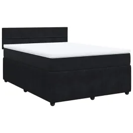 czarne-lozko-kontynentalne-190-x-144-x-1005-cm-z-materacem-i-topperem