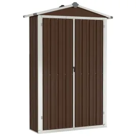 szopa-ogrodowa-z-stali-galwanizowanej-z-polkami-116x45x175-cm-brazowa