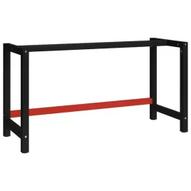 metalowa-rama-do-stolu-warsztatowego-czarno-czerwona-150x57x79-cm