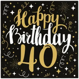 serwetki-na-40-urodziny-happy-birthday-czarno-zlote-czterdziestka-33-x-33cm