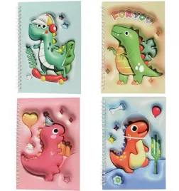 dinozaur-zeszyt-dla-dzieci-a5-pamietnik-notes-dla-dzieci-zestaw-4szt